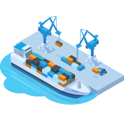 輸出港CY（コンテナヤード）